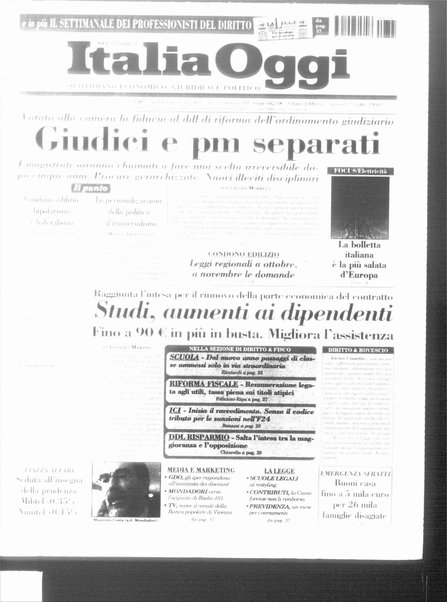 Italia oggi : quotidiano di economia finanza e politica